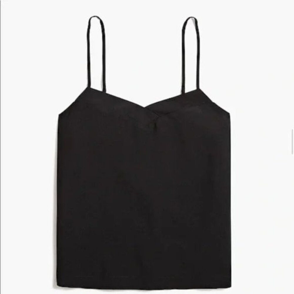 J Crew Factory V-neck cami top black BD284, Size 6
